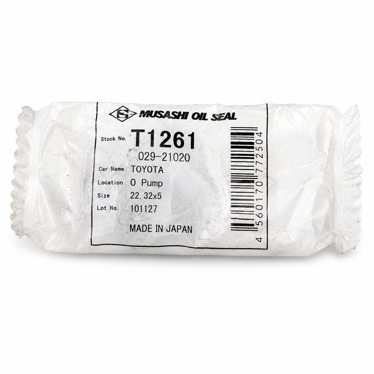 Reten de bomba de aceite Toyota carina corolla 1.3 tercel 2e